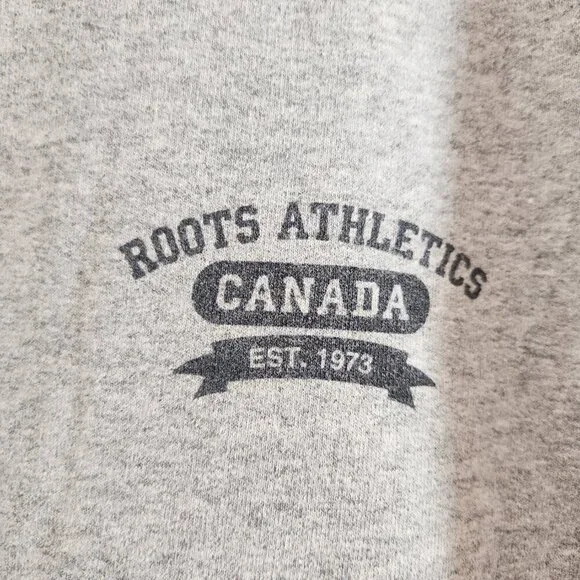 Roots Athletic Mens 1/4 Zip Sweatshirt Heathered Gray - Picture 2 of 11